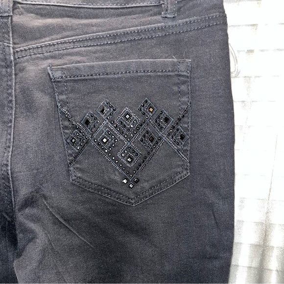 CODE BLEU Women’s Soleil Curvy Boot Cut Black Denim Jeans. Sz 6P. - Picture 3 of 5